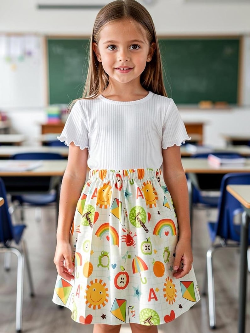 Girls back to school skirt, school skirt, shorts for girls or boys, school shorts, 4t school skirt, kindergarten skirt, shorts for school