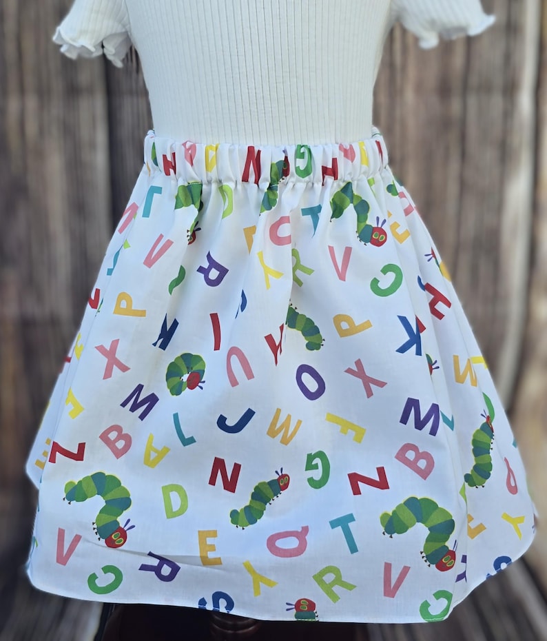 School skirt for girls, Hungry Caterpillar skirt, kindergarten skirt, 4t school skirt, cute school skirt, back to school dress