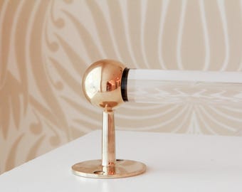 Lucite Towel Bar with Ball Fitting – Brass & Nickel Hardware