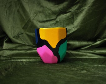 Small Multi Face Planter | Ceramic | Design-For the 90s