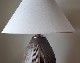 Handcrafted Ceramic Lamp | Carved