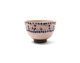 Blue Donkey Handmade Soup Ramen Bowls | Ceramic Salad Bowl Set | Food Safe Serve ware | Trendy Animal themed | Tableware Gifts under 100