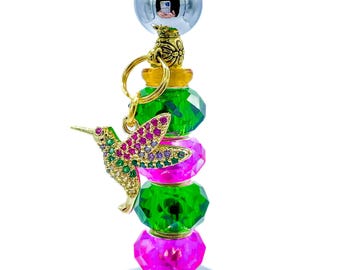 Rhinestone Hummingbird Wine Stopper / Bird Lover Gift