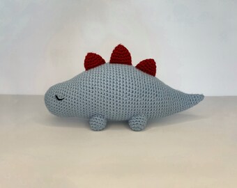 TOY Dinosaur Plush, Amigurumi Nursery Decor, Handmade Crochet Gift