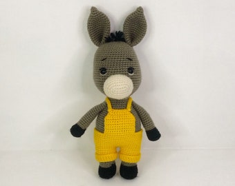 TOY Donkey, Handmade Amigurumi Animal, Crochet Mini Horse