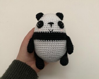 TOY Panda, Stuffed Bear Animal, Handmade Plush Teddy Gift, Baby Panda