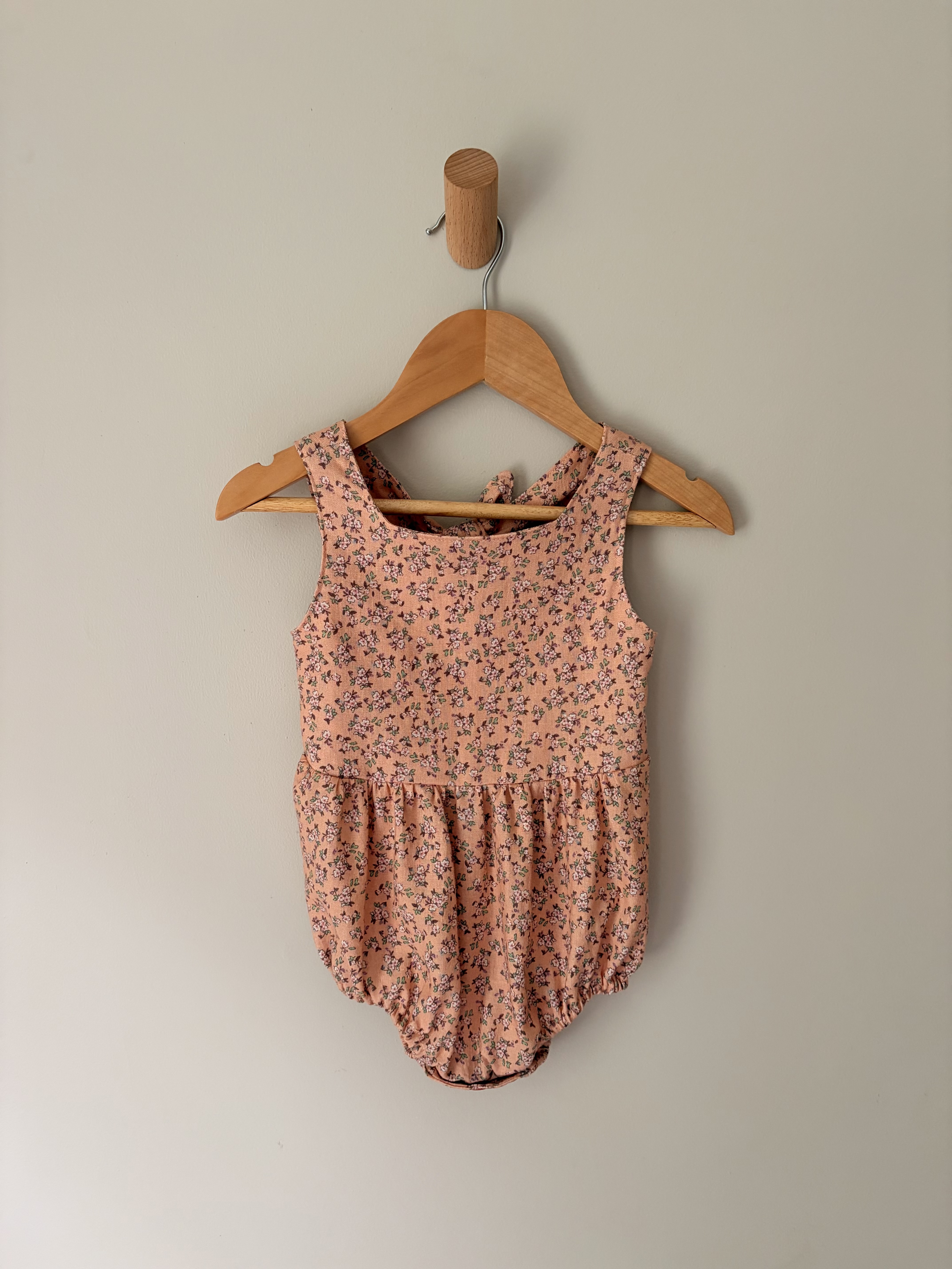 Peach Flower Romper in size 18 months