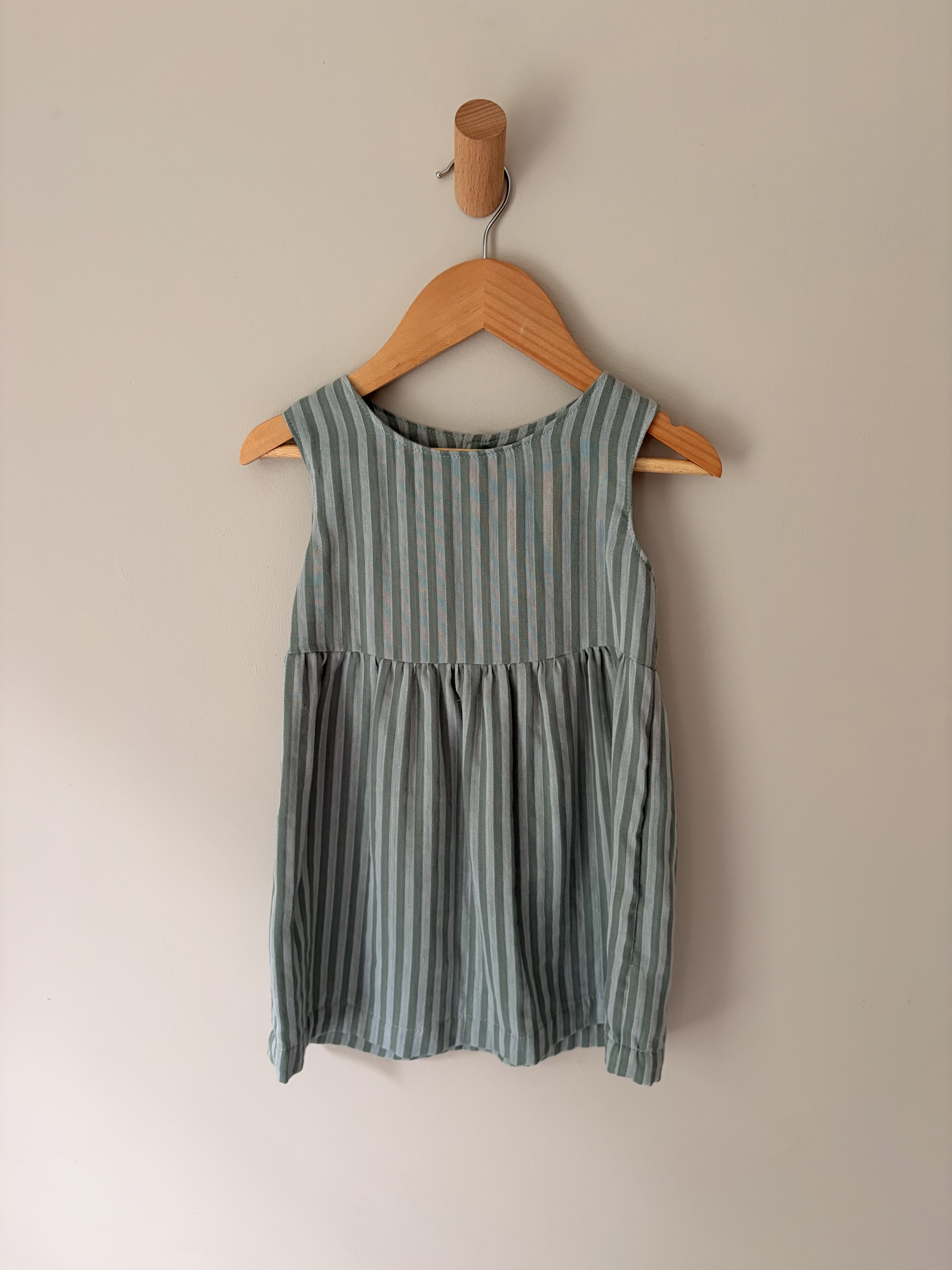 Green Stripe Tank Dress in size 3